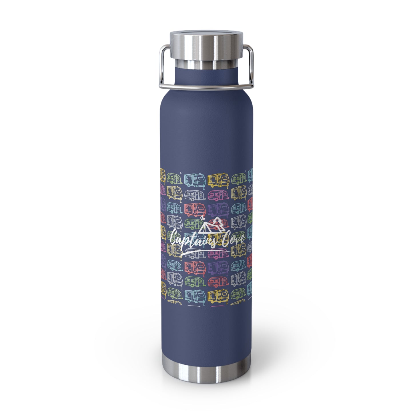 Navy or Black Copper Vacuum Insulated Bottle, 22oz