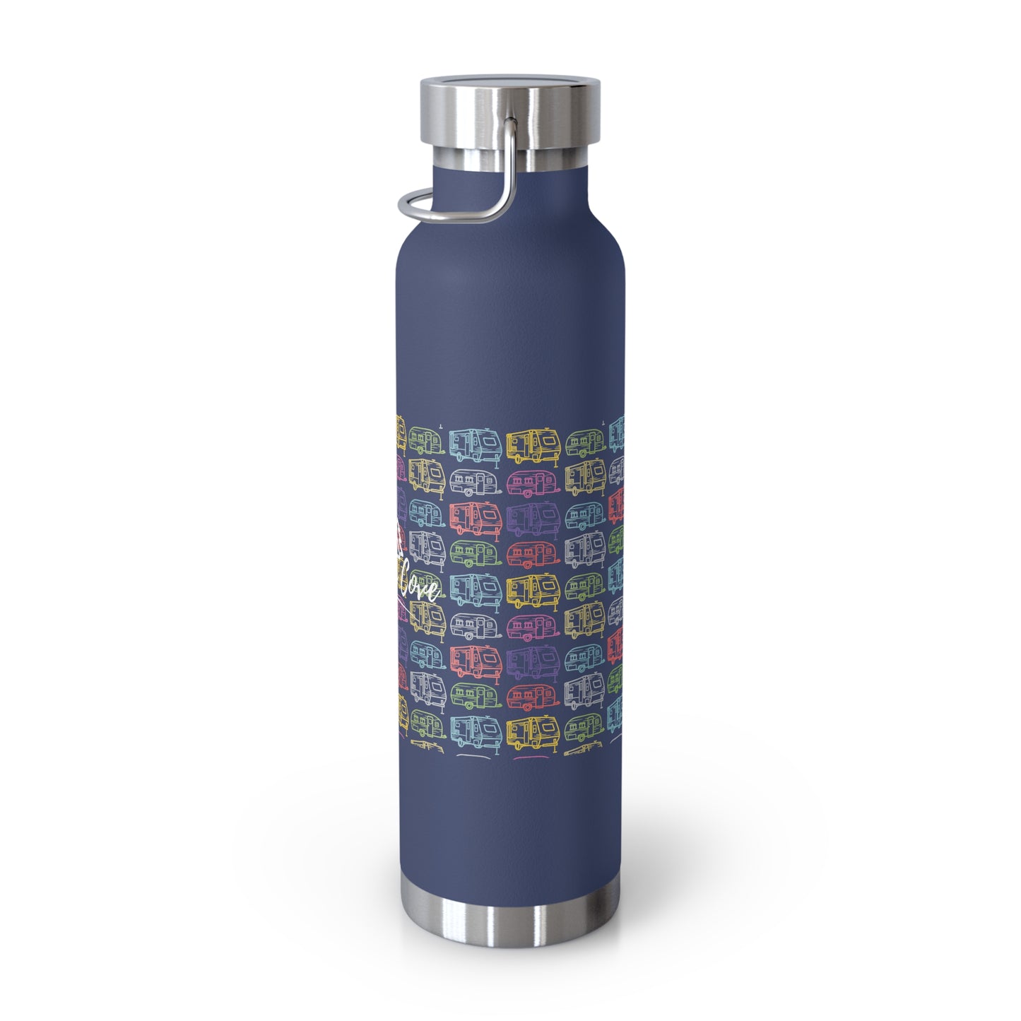 Navy or Black Copper Vacuum Insulated Bottle, 22oz