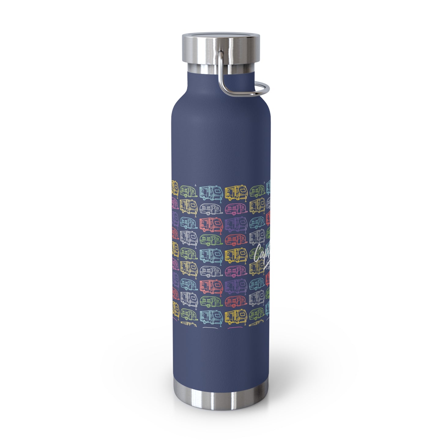 Navy or Black Copper Vacuum Insulated Bottle, 22oz