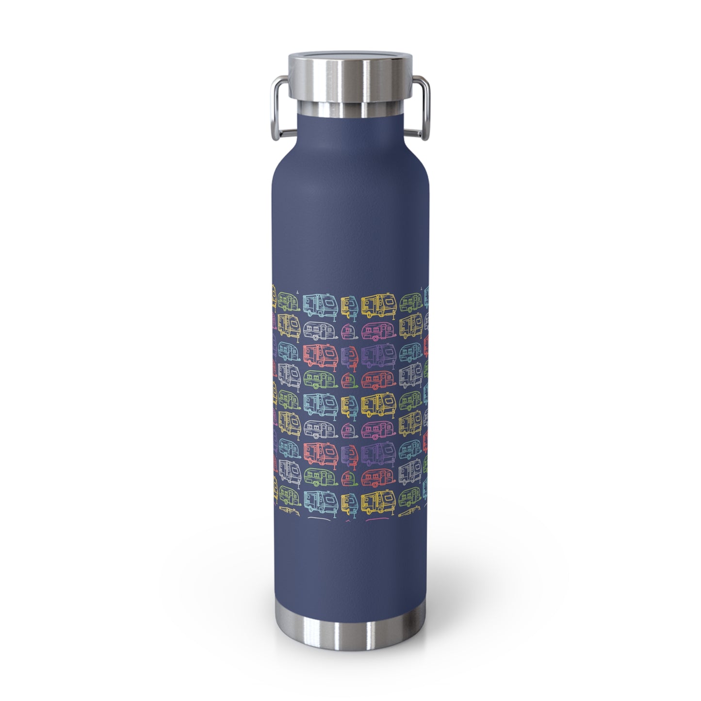 Navy or Black Copper Vacuum Insulated Bottle, 22oz
