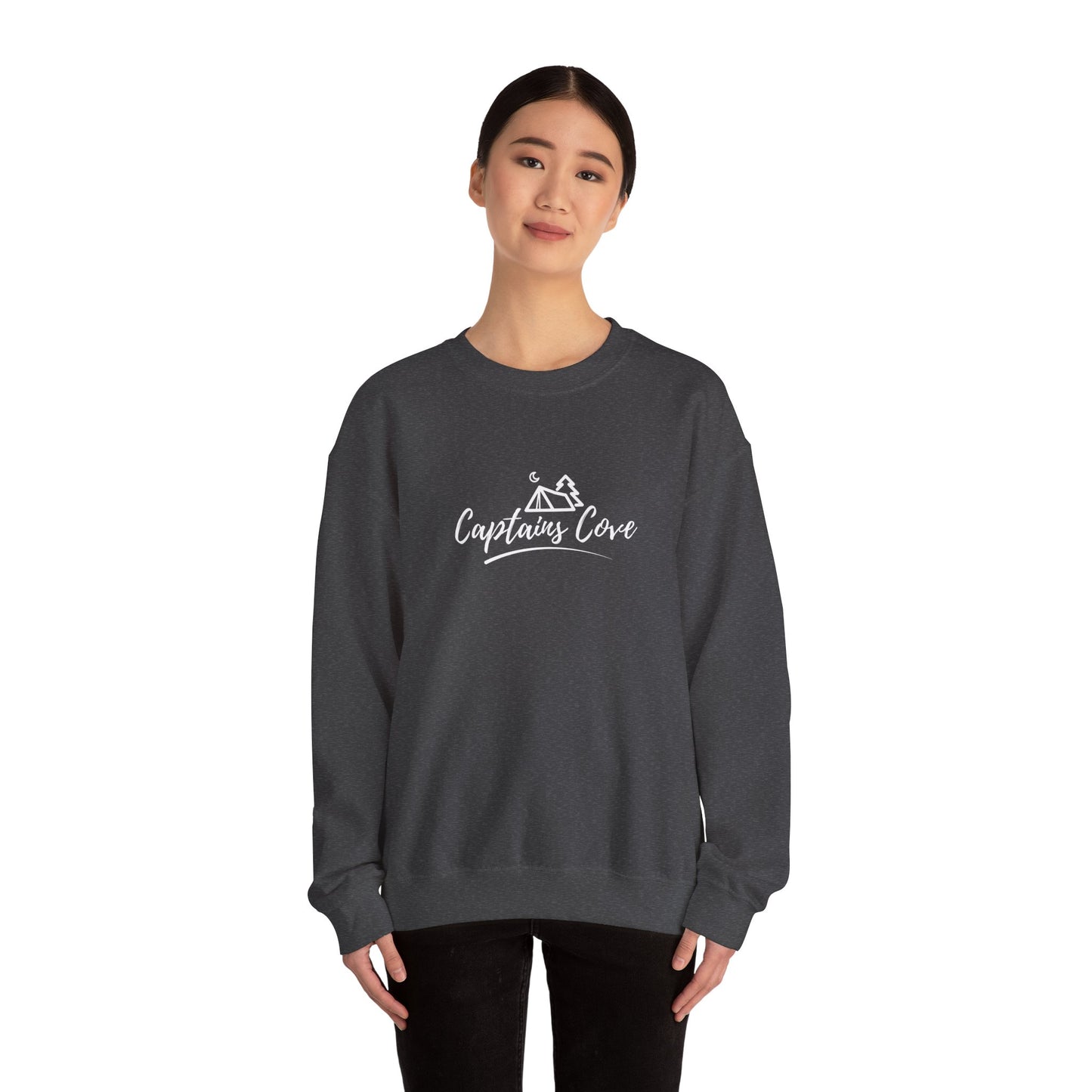 FREE SHIPPING: Classic Logo (White) Unisex Heavy Blend™ Crewneck Sweatshirt