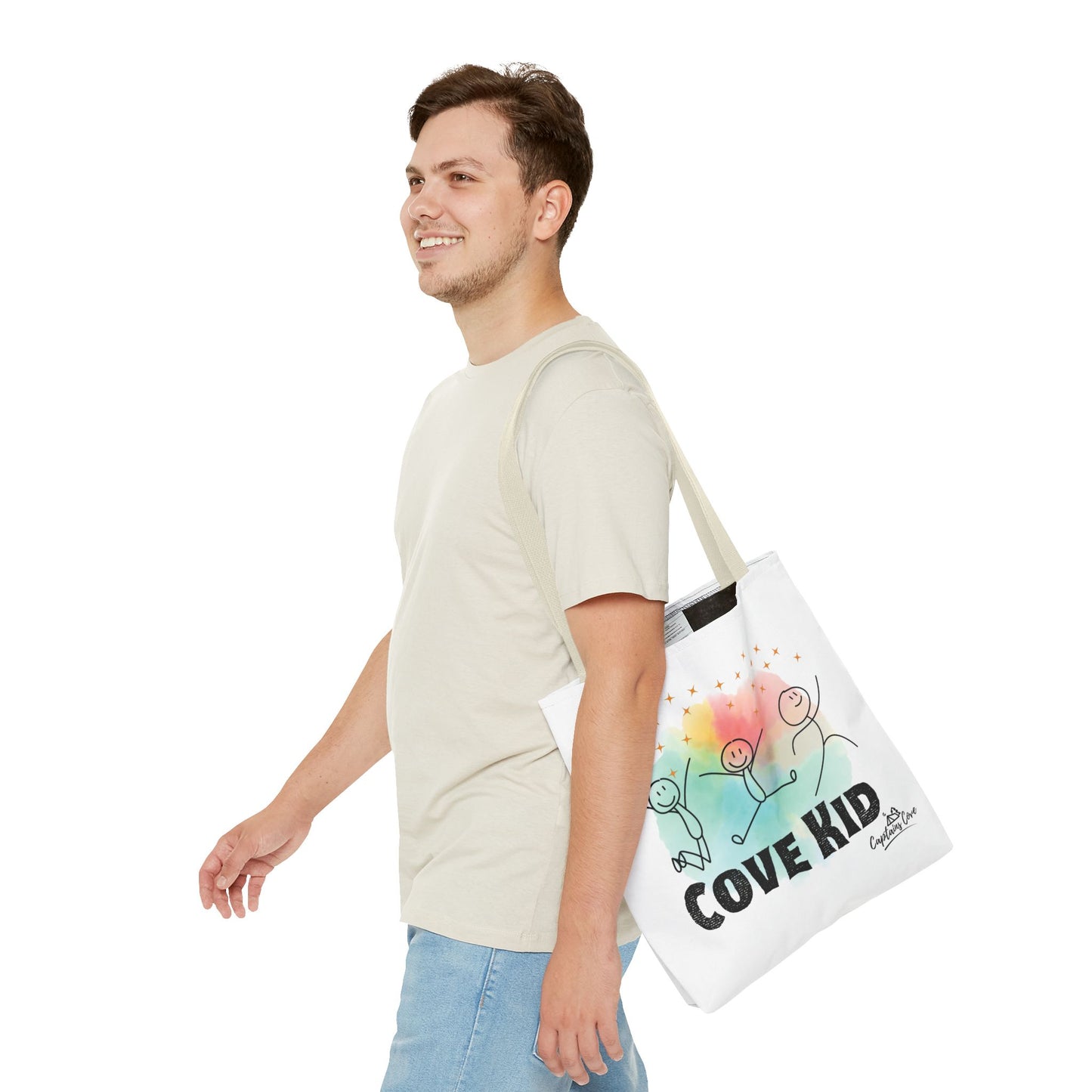 White Kid Tote Bag (AOP)