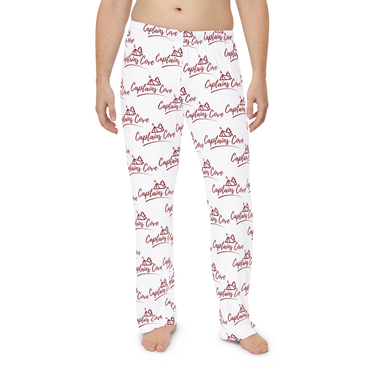 Men's Red & White Pajama Pants