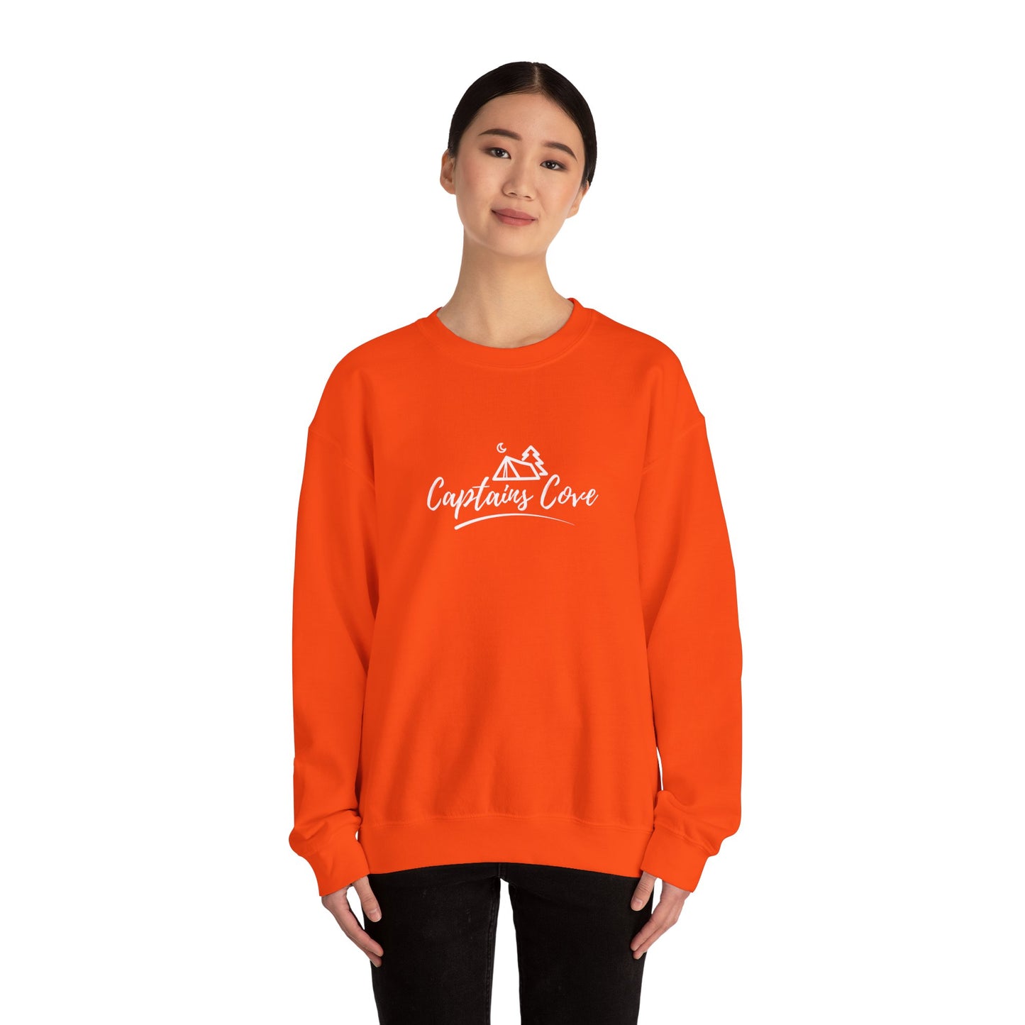 FREE SHIPPING: Classic Logo (White) Unisex Heavy Blend™ Crewneck Sweatshirt