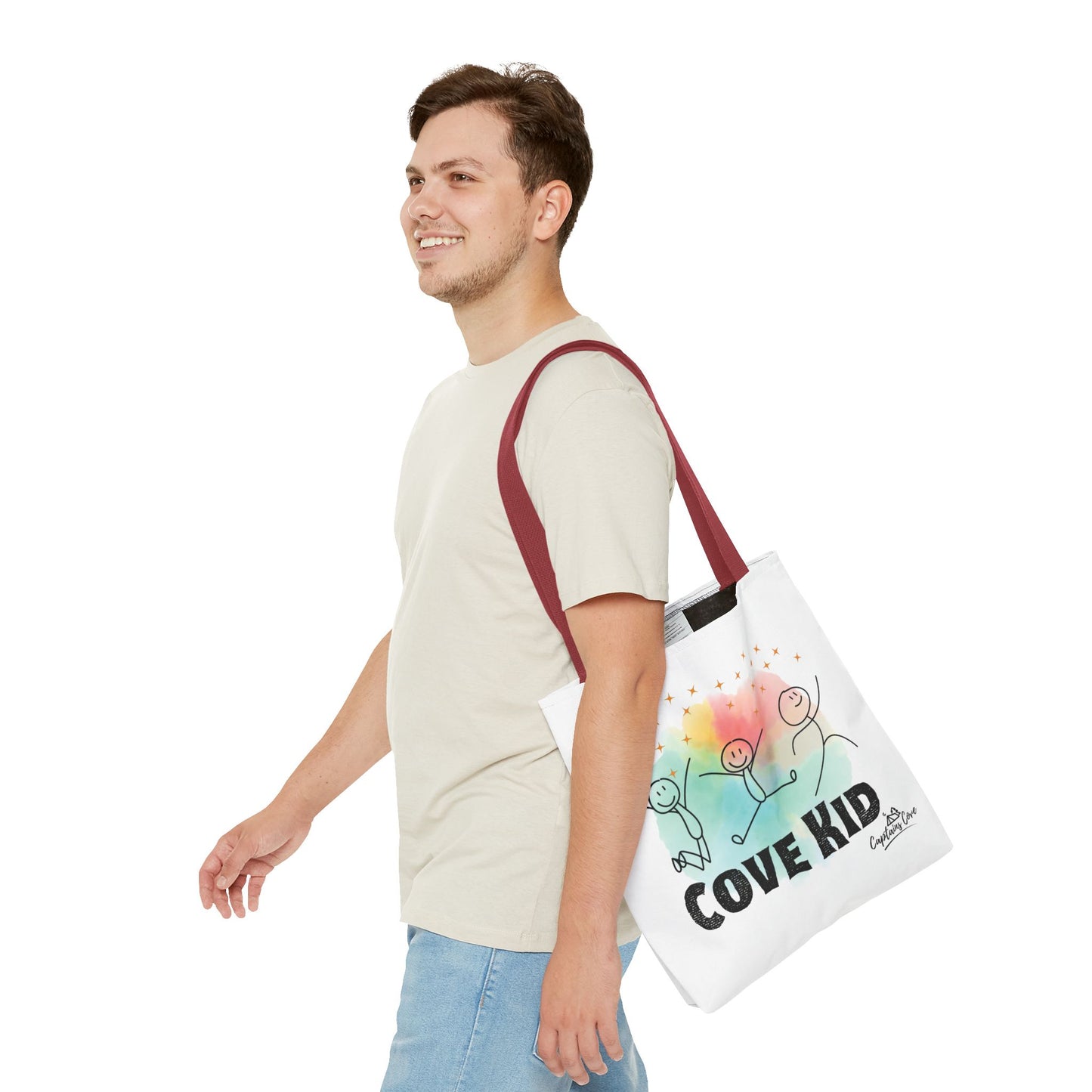 White Kid Tote Bag (AOP)