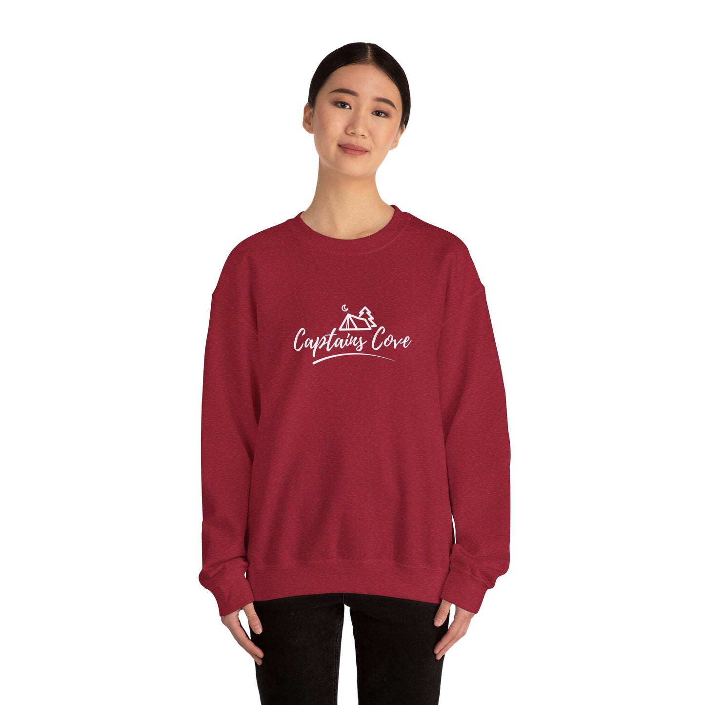 FREE SHIPPING: Classic Logo (White) Unisex Heavy Blend™ Crewneck Sweatshirt