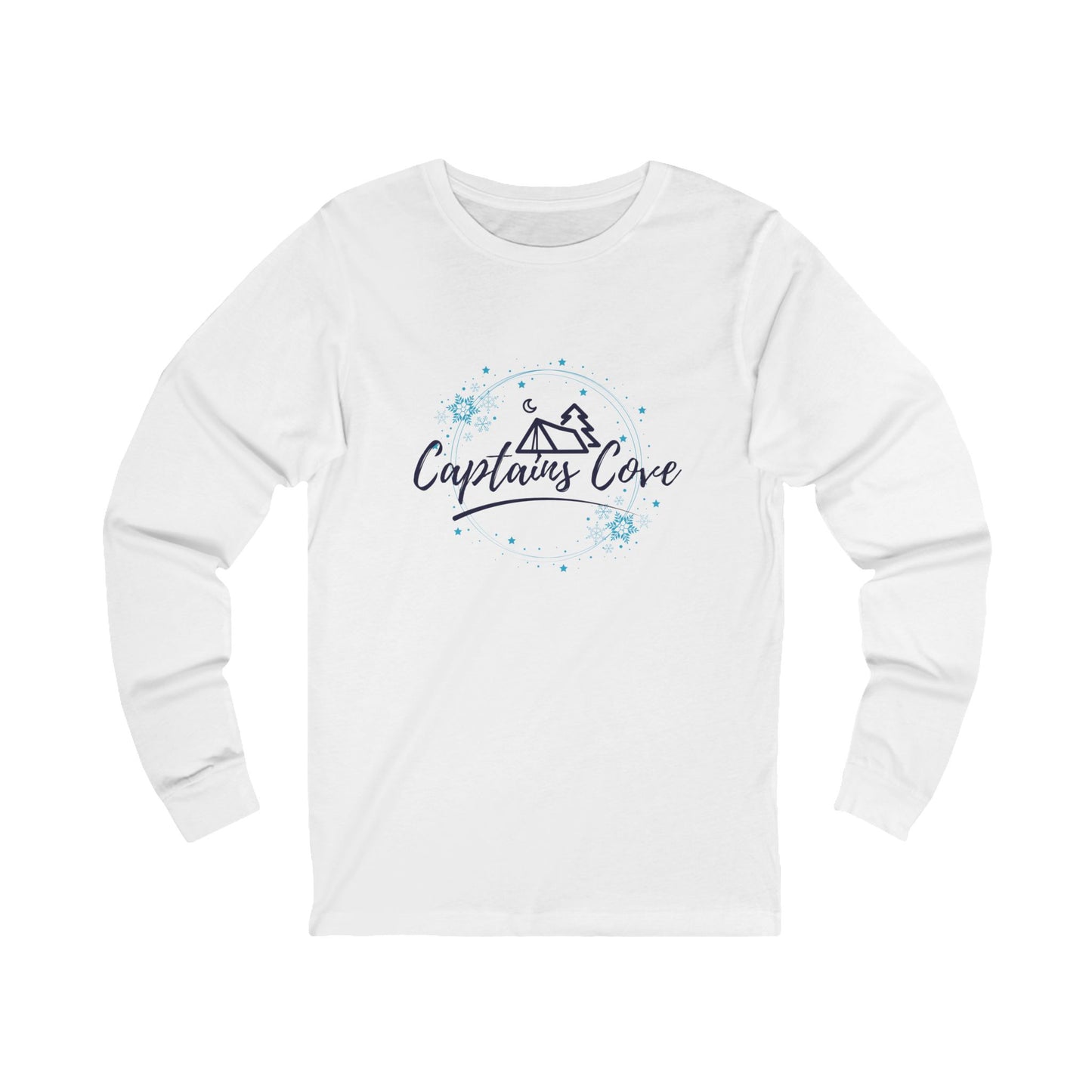 FREE SHIPPING: Winter Captain's Cove Long Sleeve Tee — Nautical Cabin, Cozy Harbor Design
