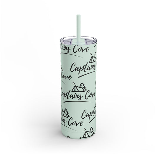 Black Print Skinny Matte Tumbler, 20oz