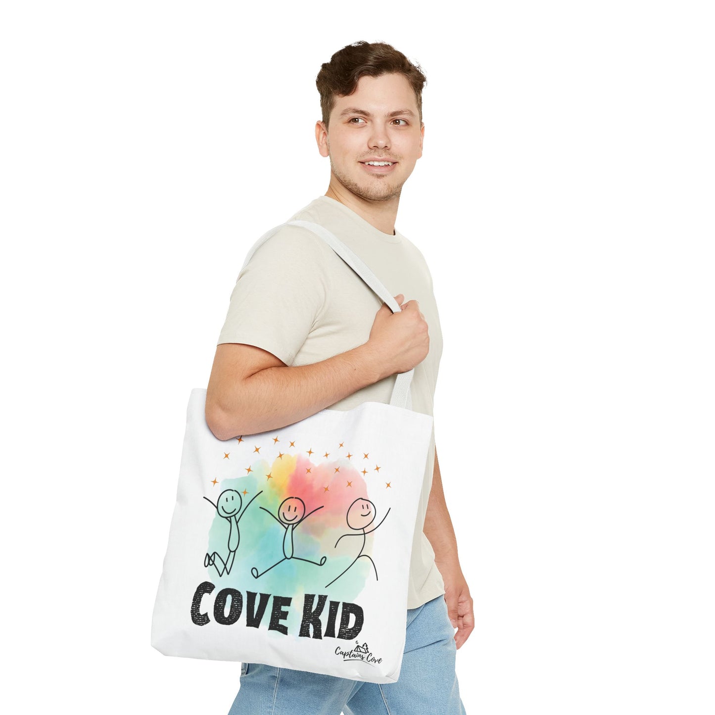 White Kid Tote Bag (AOP)