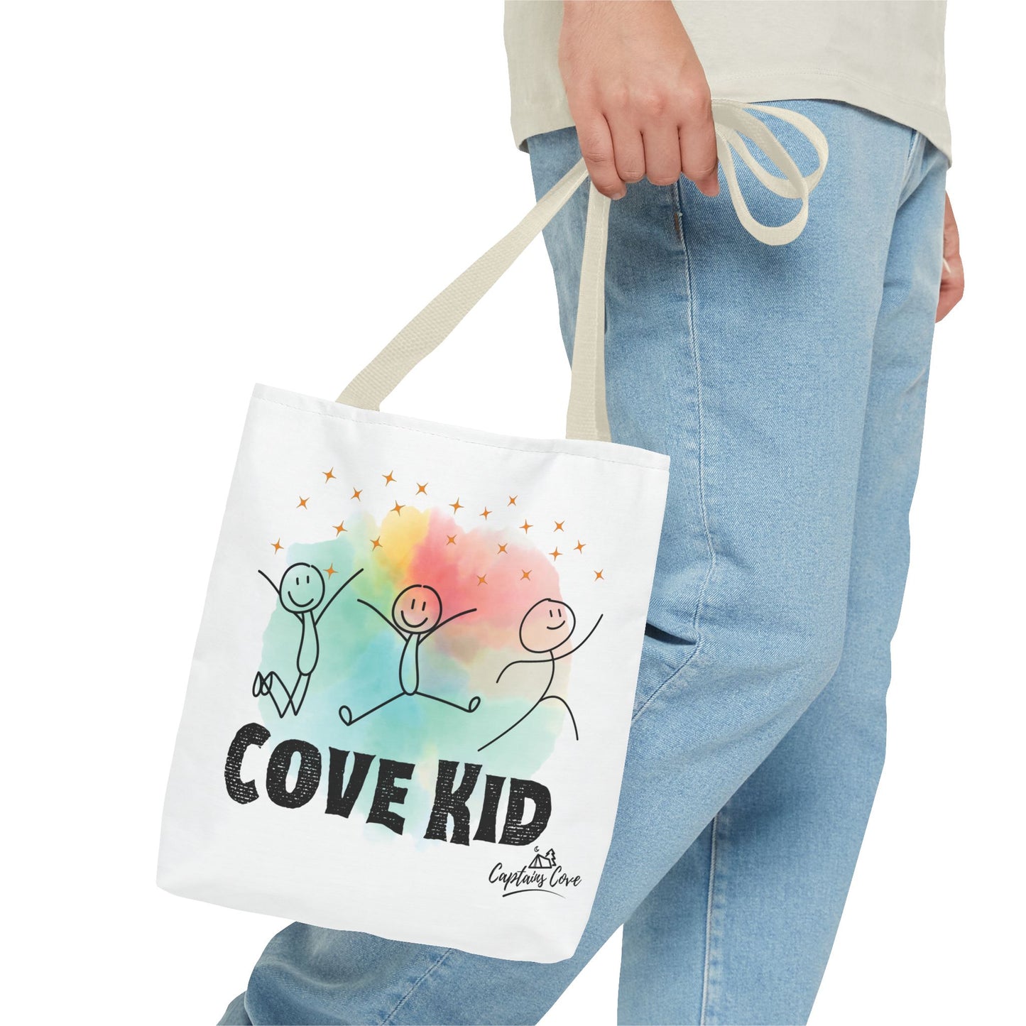 White Kid Tote Bag (AOP)