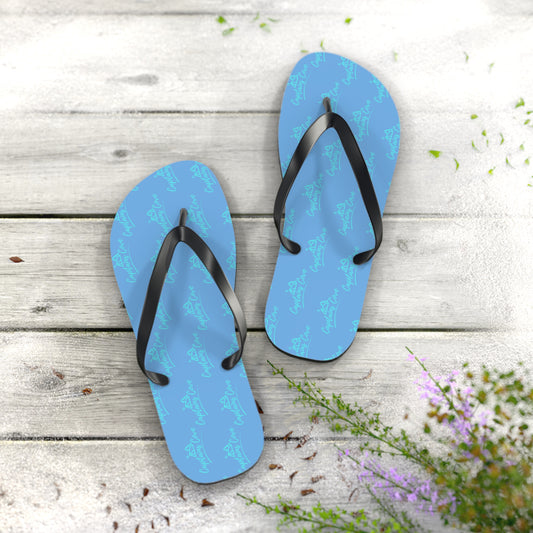 Blue & Aqua Flip Flops