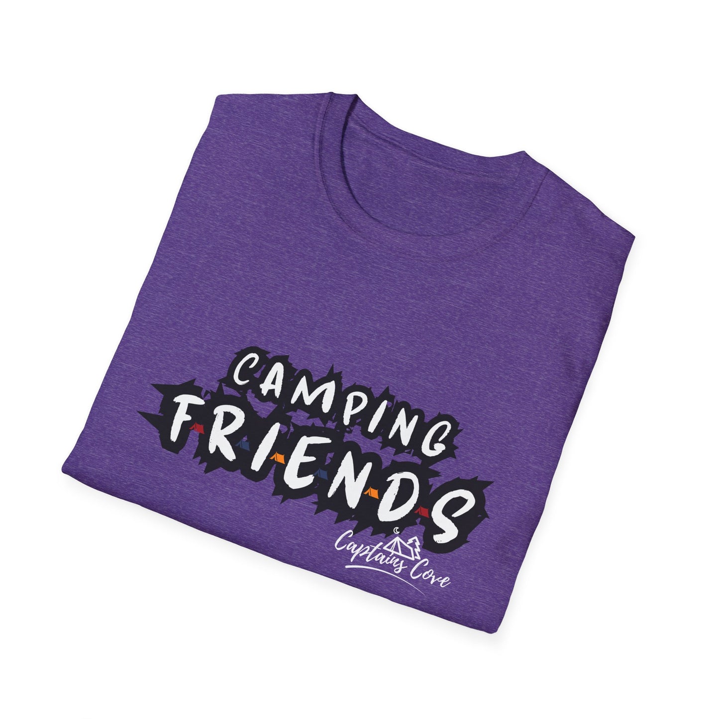 Camping Friends B&W- Unisex Softstyle T-Shirt